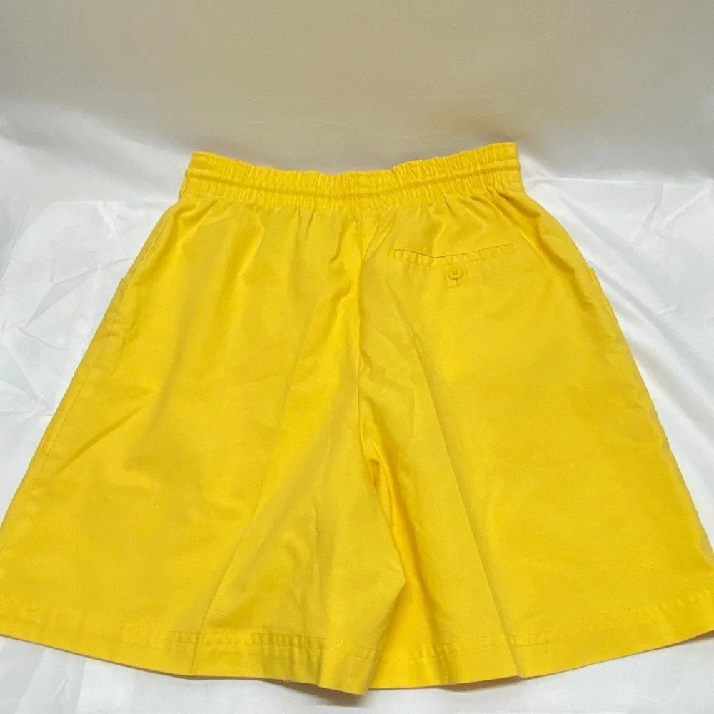 Simply‎ Basic Casual Shorts Women's Small Yellow Elastic Waist Vintage 90's GUC